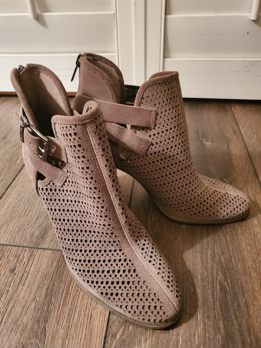 Vince Camuto Suede Taupe Booties Size 8.5